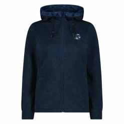 Damen-Fleecejacke aus Knit Tech mit Kapuze und floralen Details><noscript><img width=