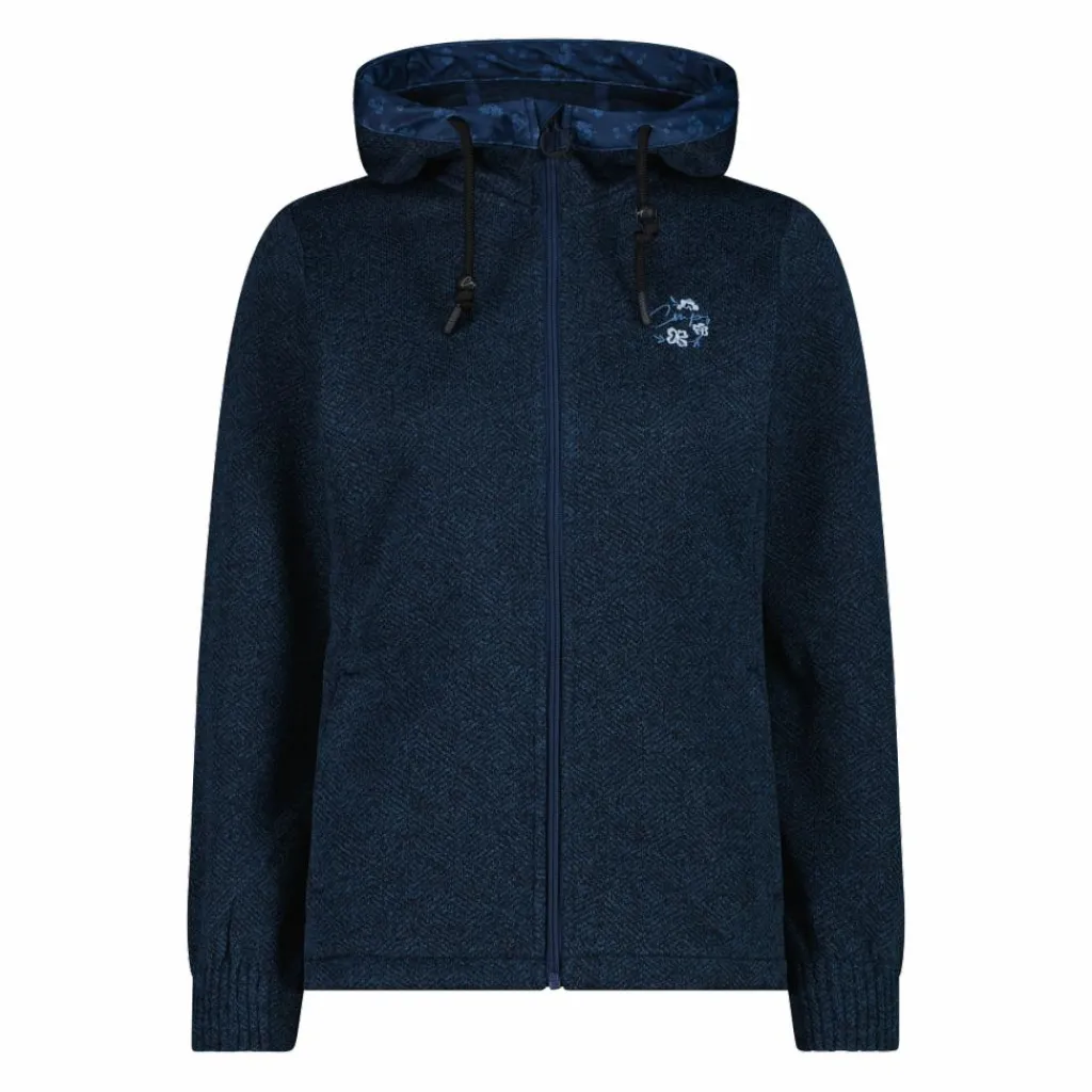 Damen-Fleecejacke aus Knit Tech mit Kapuze und floralen Details>CMP Online