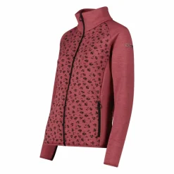 Damen-Fleece-Sweatshirt aus Stretch-Performance, bedruckt mit Melange-Details><noscript><img width=