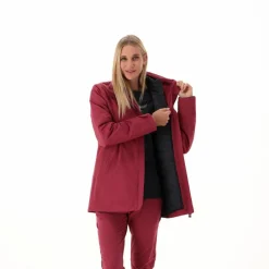 Damenjacke mit abnehmbarer Kapuze und Innenseite><noscript><img width=