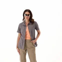 Damen-Kurzarm-shirt mit floralem Muster><noscript><img width=