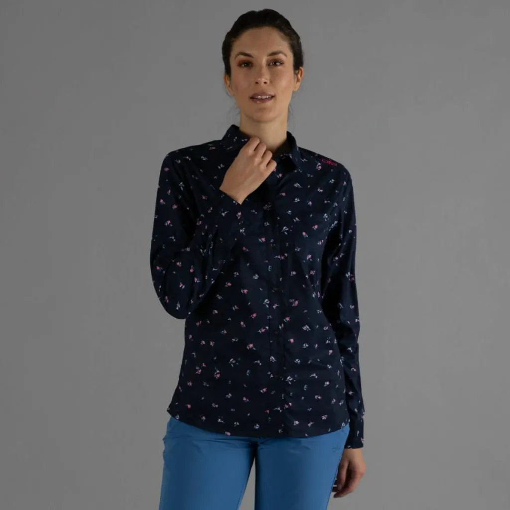 Damen-Langarm-shirt mit floralem Muster>CMP Online