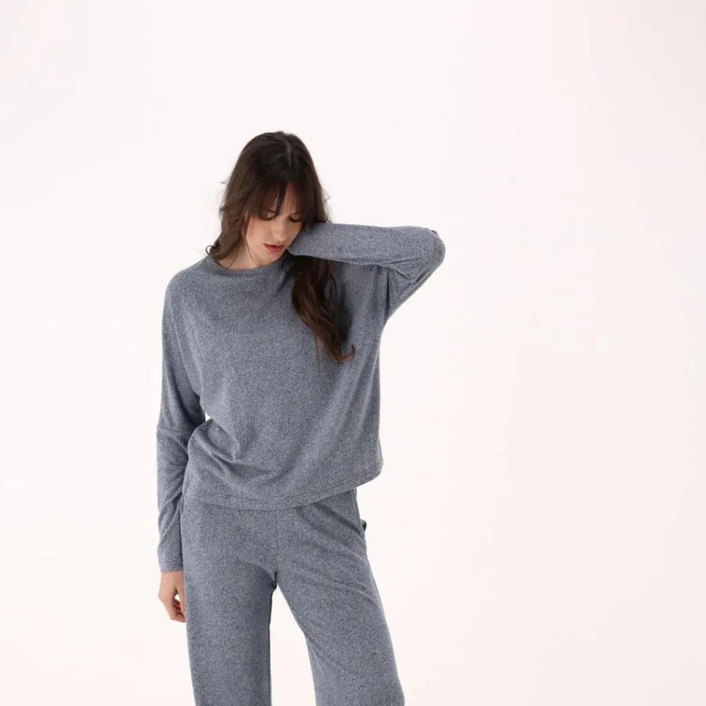 Damenpullover mit Bateau-Ausschnitt aus meliertem Jersey>CMP New