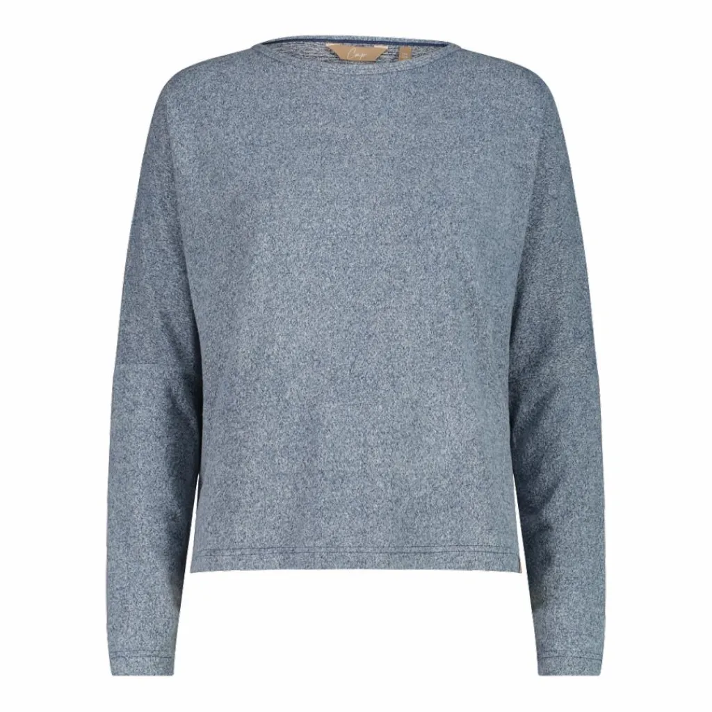 Damenpullover mit Bateau-Ausschnitt aus meliertem Jersey>CMP New