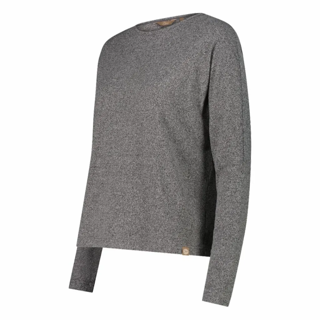 Damenpullover mit Bateau-Ausschnitt aus meliertem Jersey>CMP New
