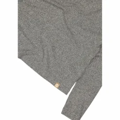 Damenpullover mit Bateau-Ausschnitt aus meliertem Jersey><noscript><img width=