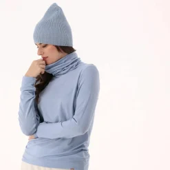 Damenpullover mit Rollkragen aus Light Tencel Merino><noscript><img width=