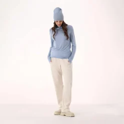 Damenpullover mit Rollkragen aus Light Tencel Merino><noscript><img width=