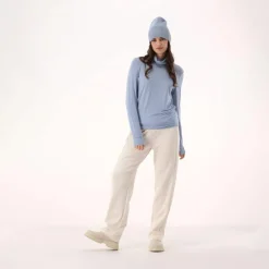 Damenpullover mit Rollkragen aus Light Tencel Merino><noscript><img width=