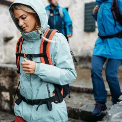 Damen-Regenjacke mit abnehmbarer Kapuze><noscript><img width=