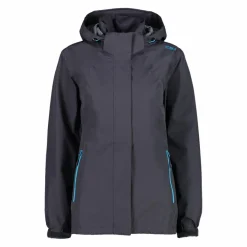 Damen-Regenjacke mit abnehmbarer Kapuze><noscript><img width=