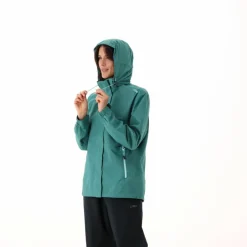 Damen-Regenjacke mit abnehmbarer Kapuze><noscript><img width=