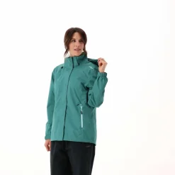 Damen-Regenjacke mit abnehmbarer Kapuze><noscript><img width=