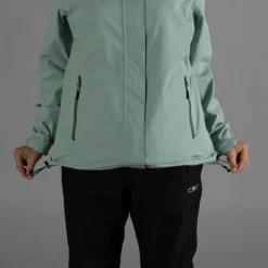 Damen-Regenjacke mit abnehmbarer Kapuze><noscript><img width=