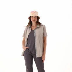 Damen-Shirt aus Baumwollmischung mit kurzen Ärmeln><noscript><img width=