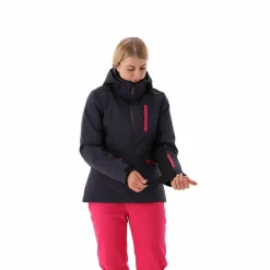Damen-Skijacke aus 4-Way-Stretchgewebe mit abnehmbarer Kapuze><noscript><img width=