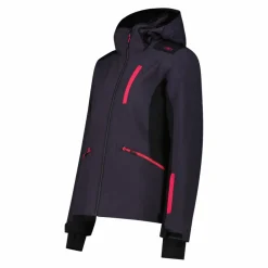 Damen-Skijacke aus 4-Way-Stretchgewebe mit abnehmbarer Kapuze><noscript><img width=