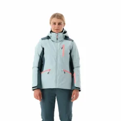 Damen-Skijacke aus 4-Way-Stretchgewebe mit abnehmbarer Kapuze><noscript><img width=