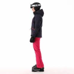 Damen-Skijacke aus 4-Way-Stretchgewebe mit abnehmbarer Kapuze><noscript><img width=