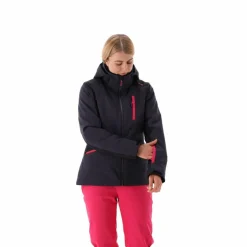 Damen-Skijacke aus 4-Way-Stretchgewebe mit abnehmbarer Kapuze><noscript><img width=