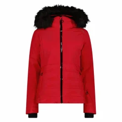 Damen-Skijacke mit abnehmbarer Kapuze aus Kunstfell>CMP Discount