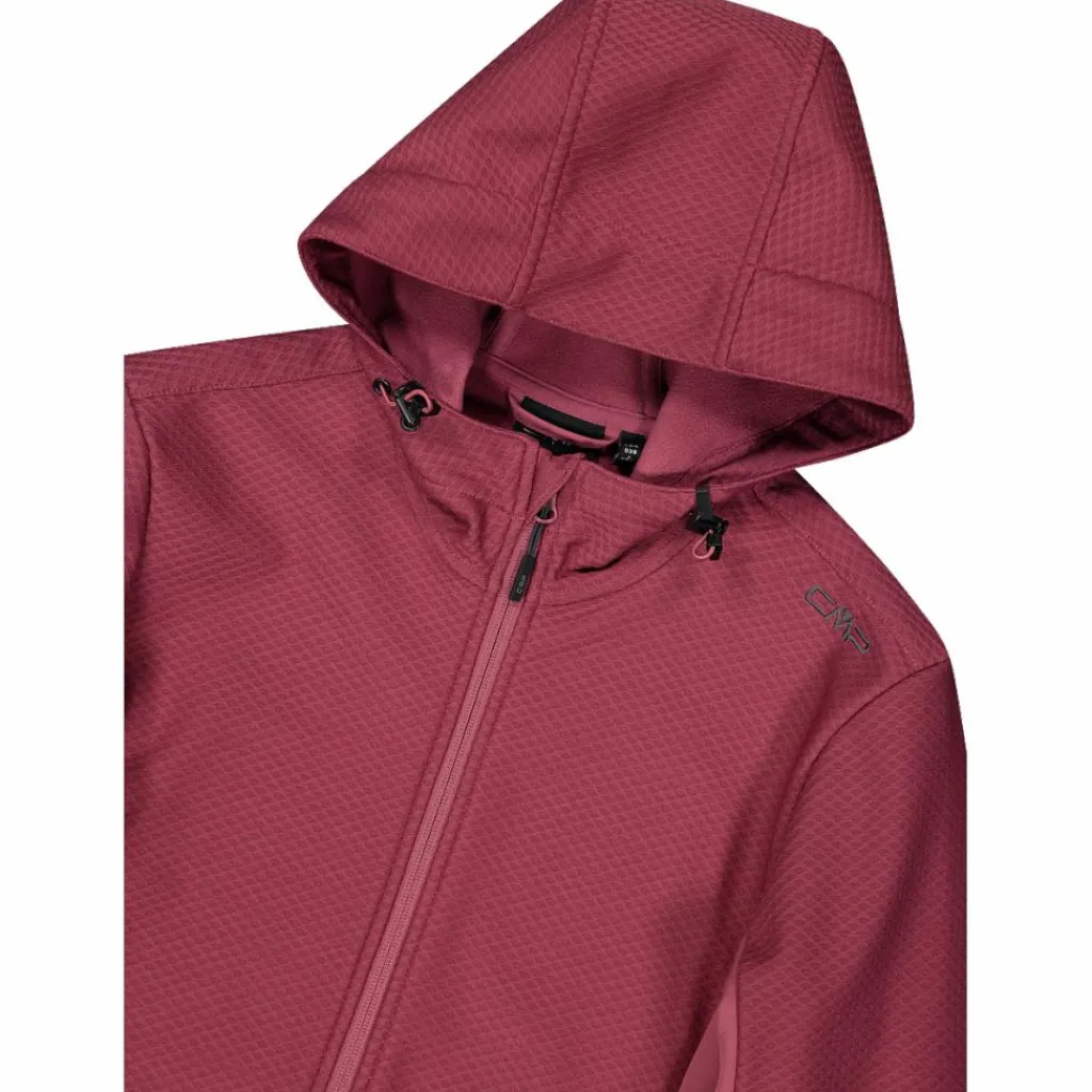 Damen-Softshelljacke mit Kapuze mit Wabenstruktur>CMP Hot