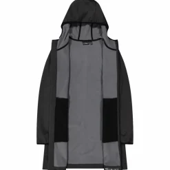 Damen-Softshell-Parka mit melierter Kapuze><noscript><img width=