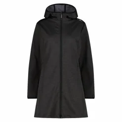 Damen-Softshell-Parka mit melierter Kapuze><noscript><img width=