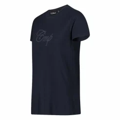 Damen-Stretch-Baumwoll-T-Shirt mit Logo><noscript><img width=