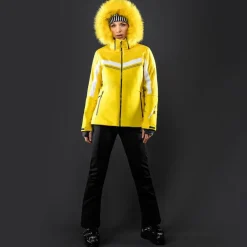 Damen-Stretch-Skihose ohne Wattierung mit Gamaschen><noscript><img width=