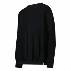 Damen-Sweatshirt aus Modal mit matt glänzendem Finish><noscript><img width=