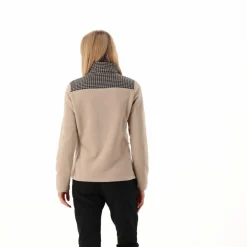Damen-Sweatshirt mit Hahnentritt-Print><noscript><img width=