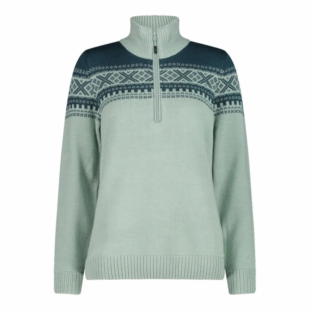 Damen-Sweatshirt mit halbem Reißverschluss in Wooltech>CMP Online