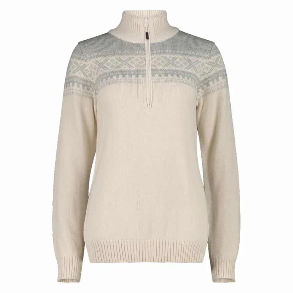 Damen-Sweatshirt mit halbem Reißverschluss in Wooltech>CMP Online