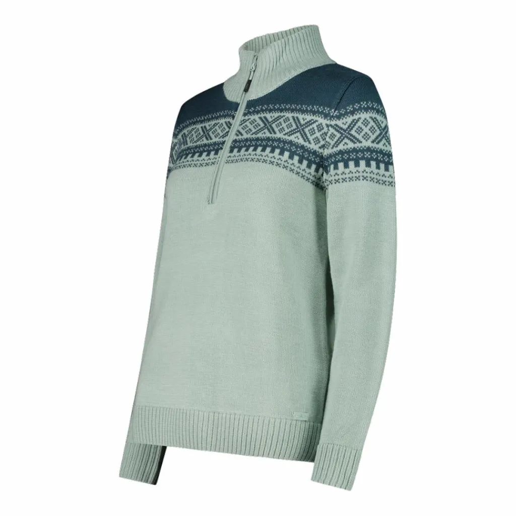 Damen-Sweatshirt mit halbem Reißverschluss in Wooltech>CMP Online