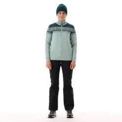Damen-Sweatshirt mit halbem Reißverschluss in Wooltech><noscript><img width=