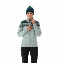 Damen-Sweatshirt mit halbem Reißverschluss in Wooltech><noscript><img width=
