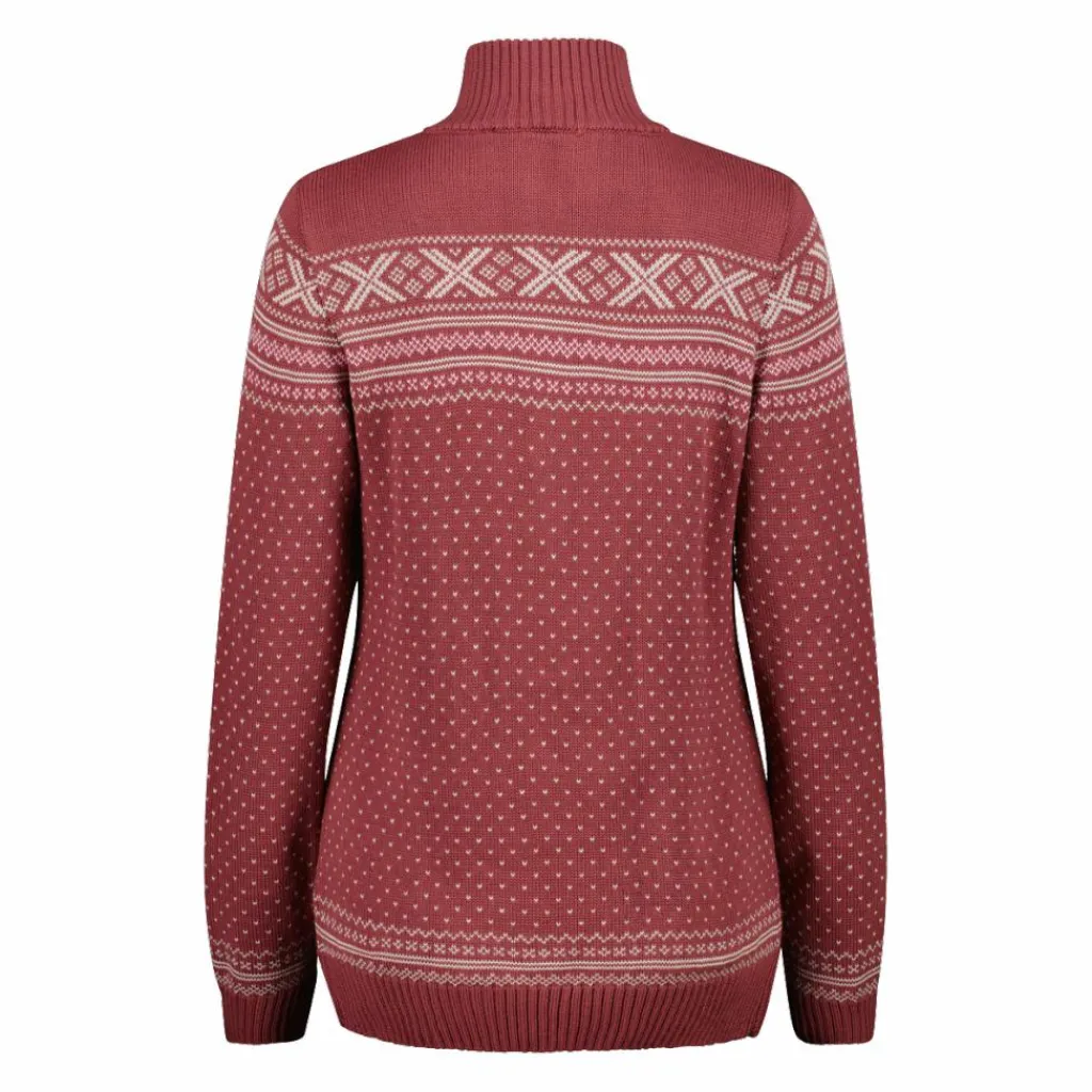Damen-Sweatshirt mit halbem Reißverschluss in Wooltech>CMP Clearance
