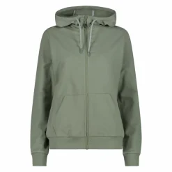 Damen-Sweatshirt mit Reißverschluss und Kapuze aus Baumwollstretch><noscript><img width=