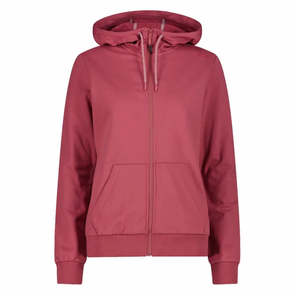 Damen-Sweatshirt mit Reißverschluss und Kapuze aus Baumwollstretch>CMP Discount