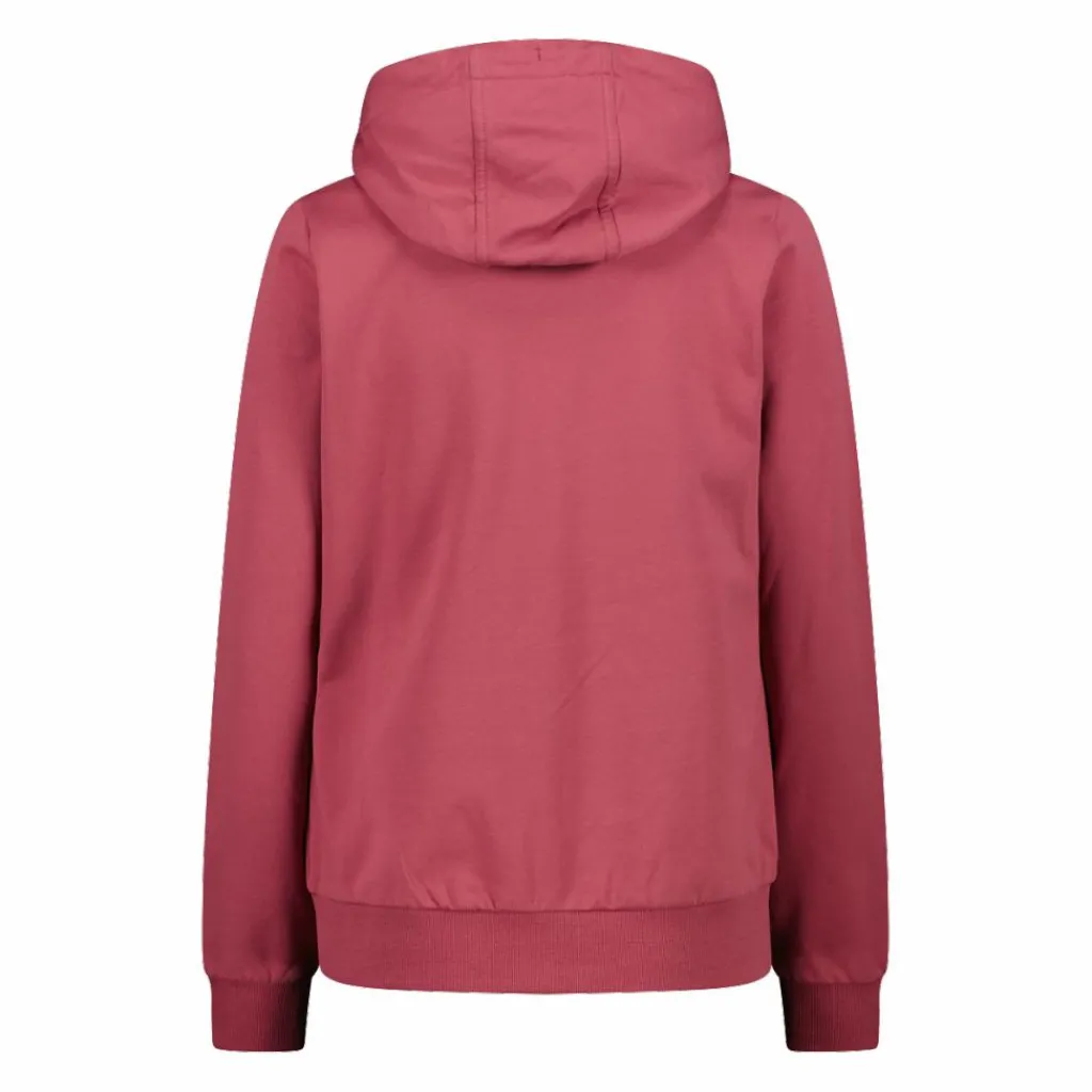 Damen-Sweatshirt mit Reißverschluss und Kapuze aus Baumwollstretch>CMP Discount