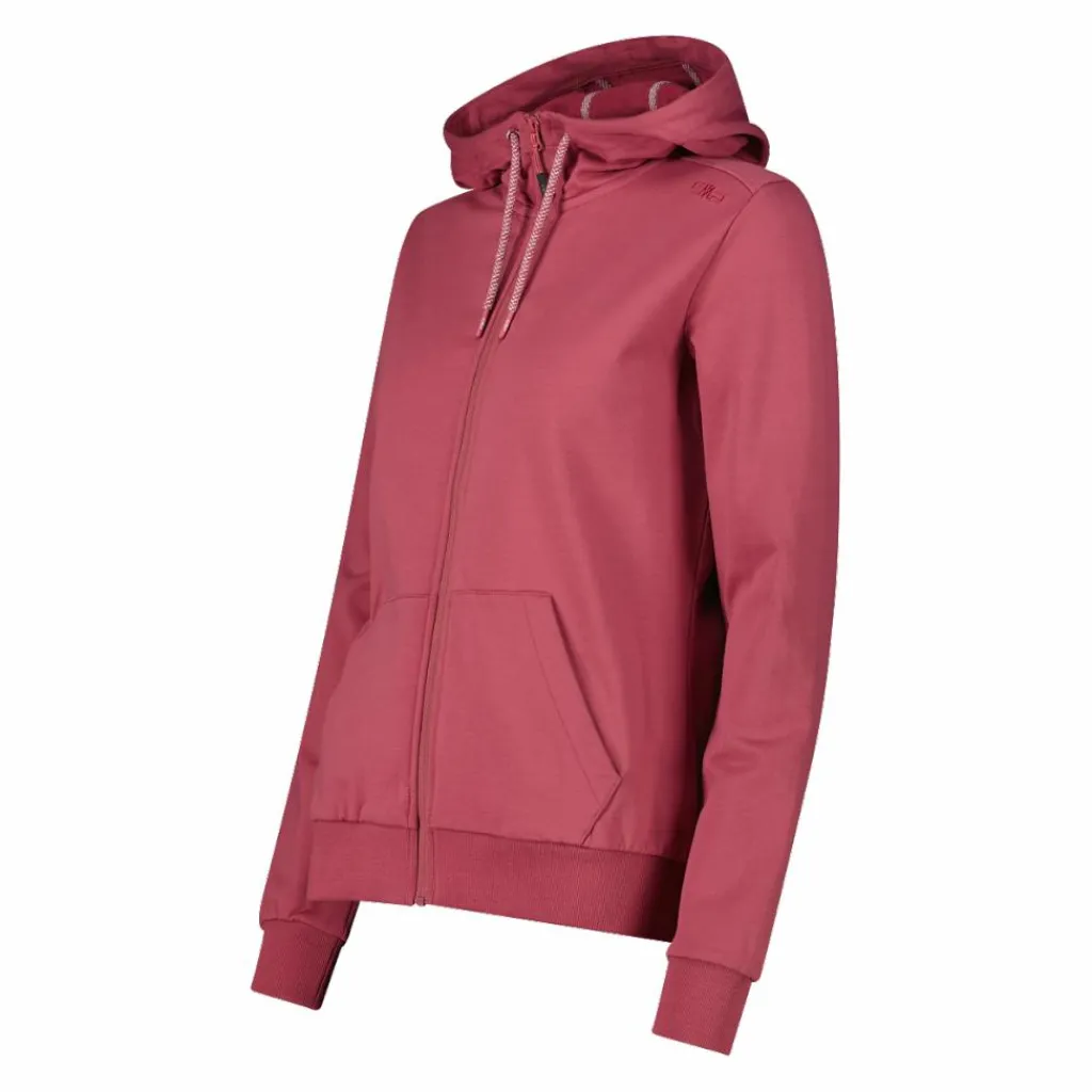Damen-Sweatshirt mit Reißverschluss und Kapuze aus Baumwollstretch>CMP Discount