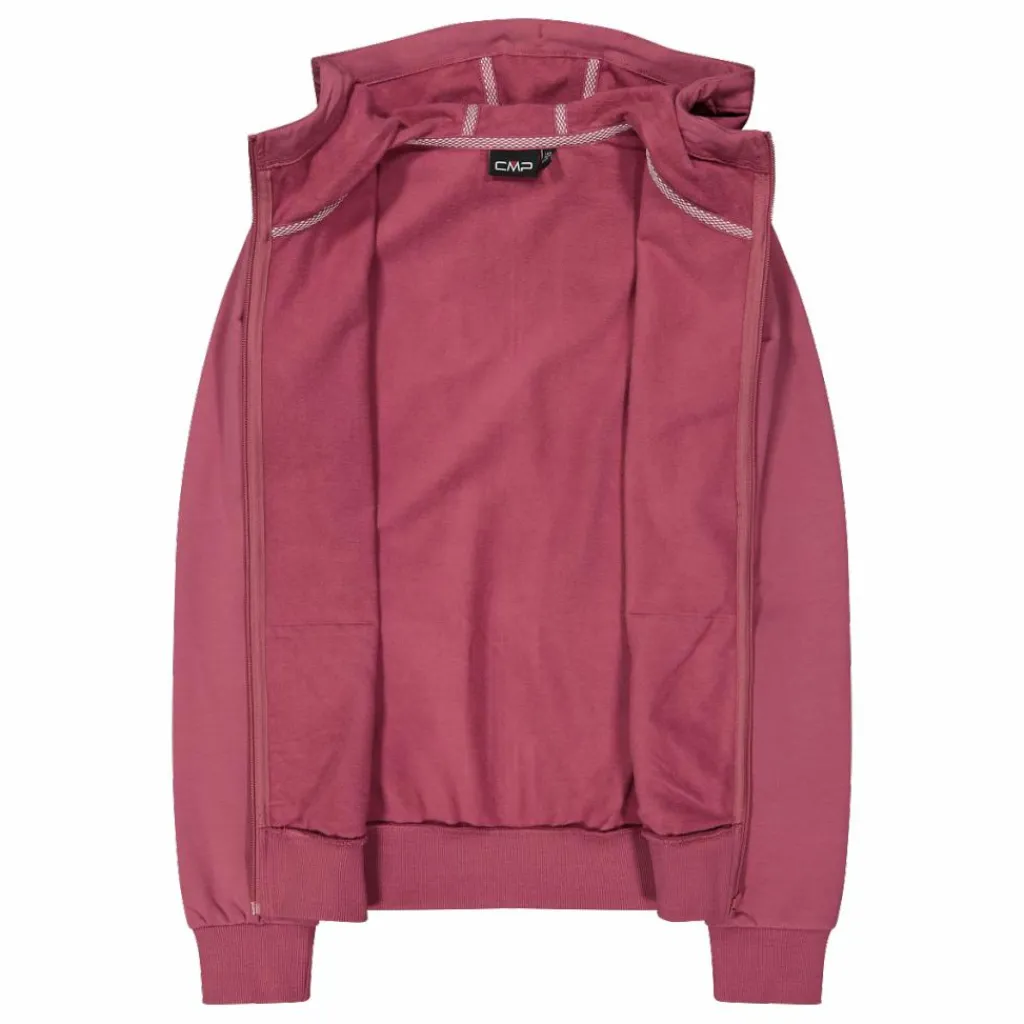 Damen-Sweatshirt mit Reißverschluss und Kapuze aus Baumwollstretch>CMP Discount