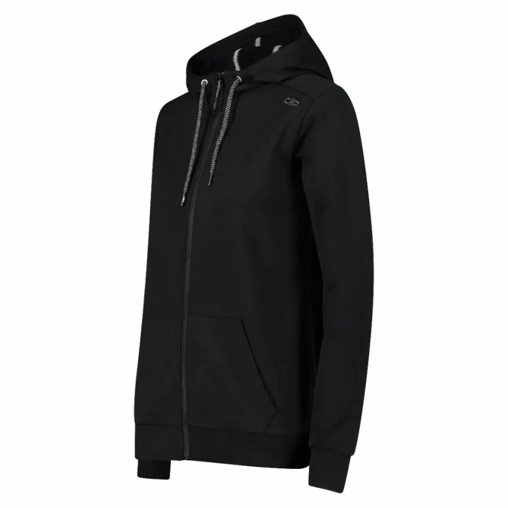 Damen-Sweatshirt mit Reißverschluss und Kapuze aus Baumwollstretch>CMP Discount