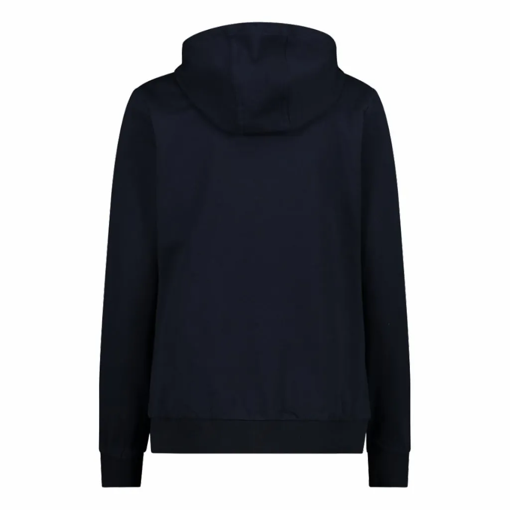 Damen-Sweatshirt mit Reißverschluss und Kapuze aus Baumwollstretch>CMP Discount