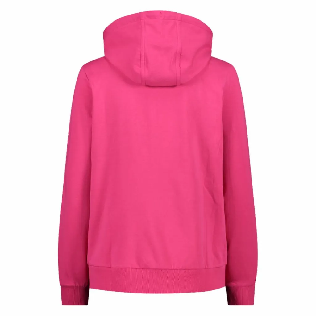Damen-Sweatshirt mit Reißverschluss und Kapuze aus Baumwollstretch>CMP Discount