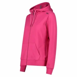 Damen-Sweatshirt mit Reißverschluss und Kapuze aus Baumwollstretch><noscript><img width=