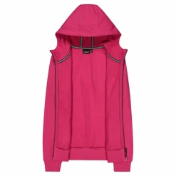 Damen-Sweatshirt mit Reißverschluss und Kapuze aus Baumwollstretch><noscript><img width=