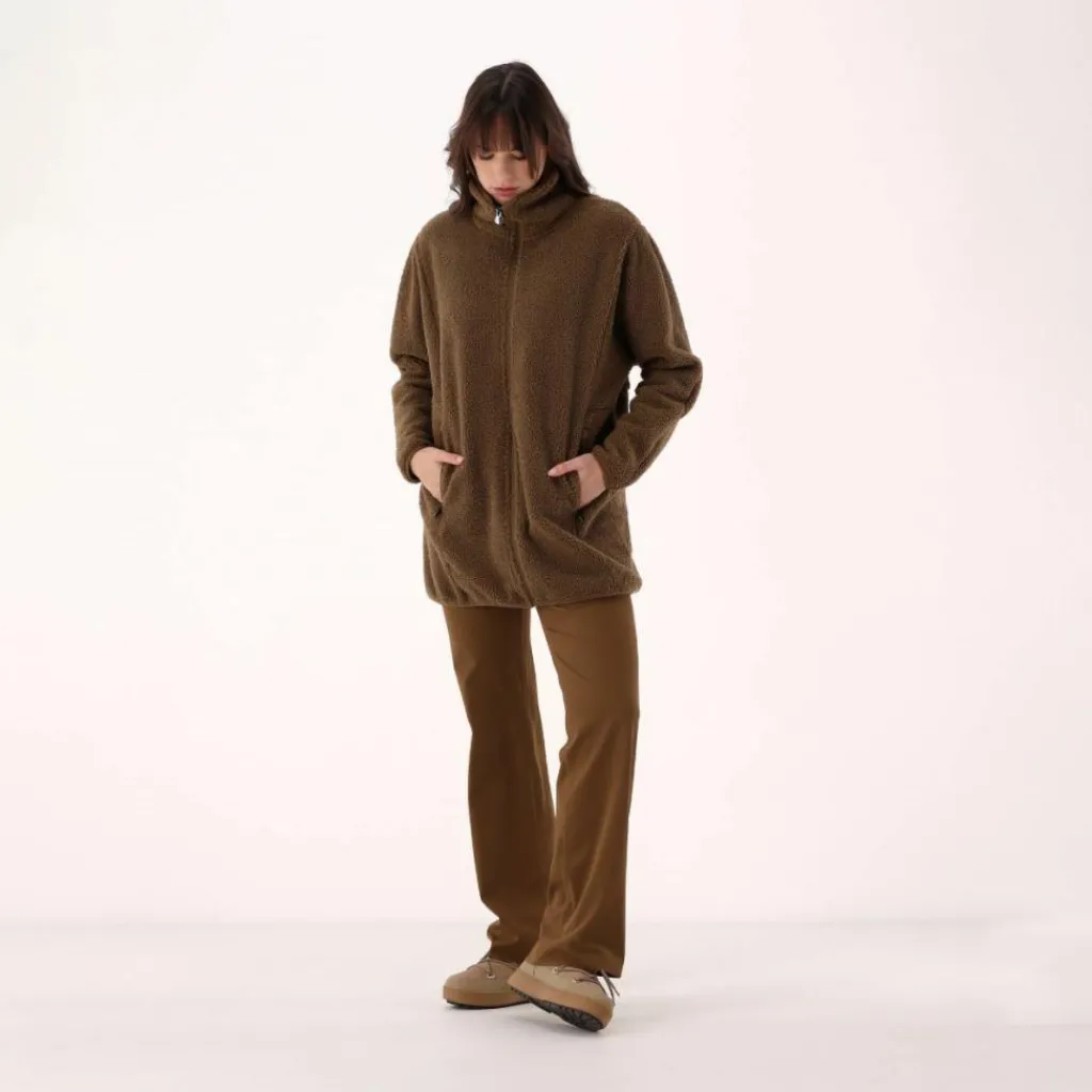 Damen-Sweatshirt mit Reißverschluss aus Teddyfleece>CMP Outlet