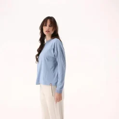 Damen-Sweatshirt mit Rundhalsausschnitt><noscript><img width=